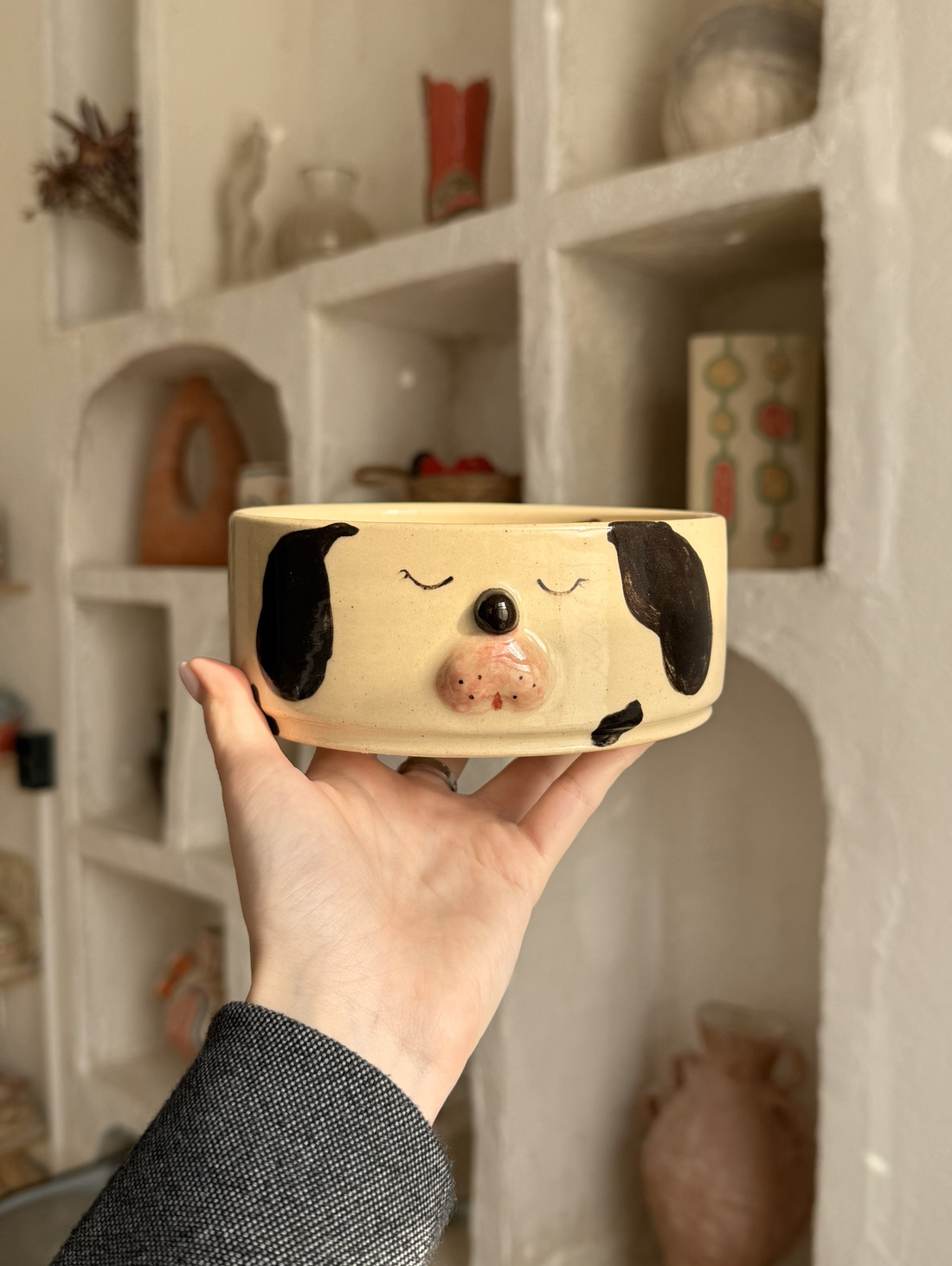 Тарелка глубокая / миска "Собачка" - фотография товара