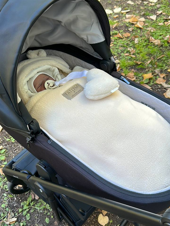 Комплект меховой 3 в 1 осень, зима: Кокон, комбинезон, чепчик