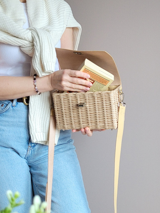 Сумка плетеная кросс-боди "Келли"