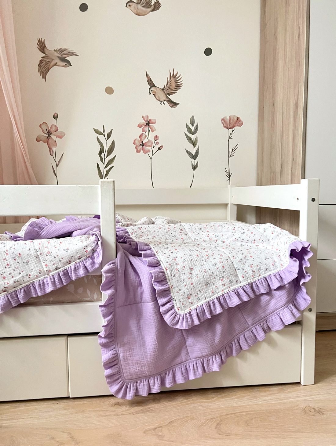 Большой плед с рюшами - фотография товара