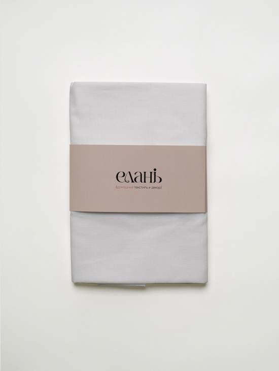 Дорожка для стола из льна и хлопка 220х50, белая