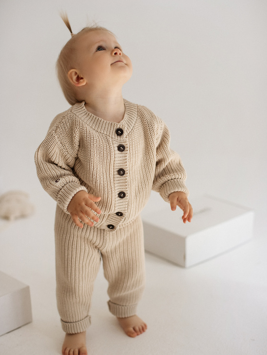 Вязаный костюм из 100% хлопка OBNIMI