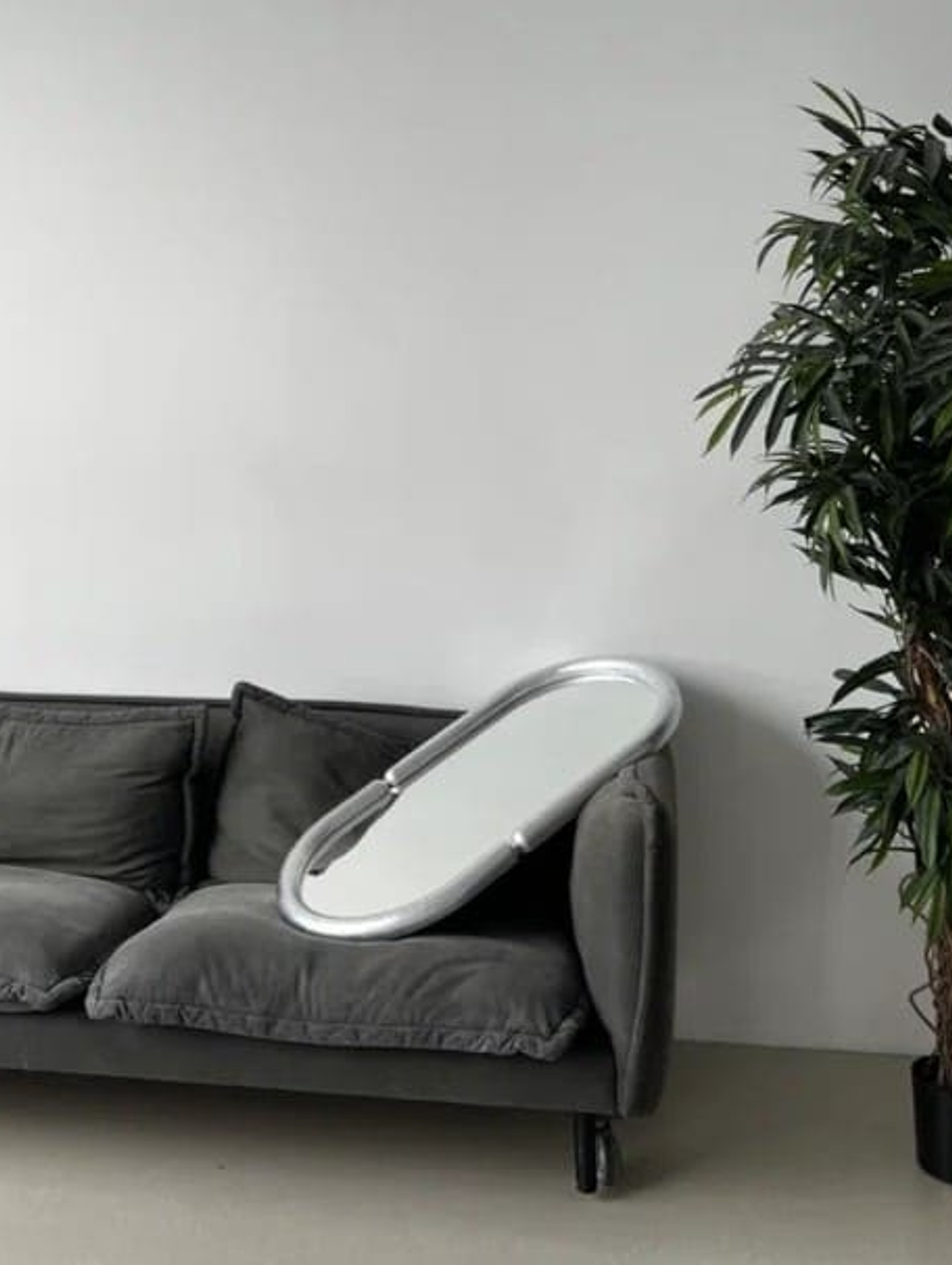 Зеркало CAPSULE LOLLIPOP серебро - фотография товара