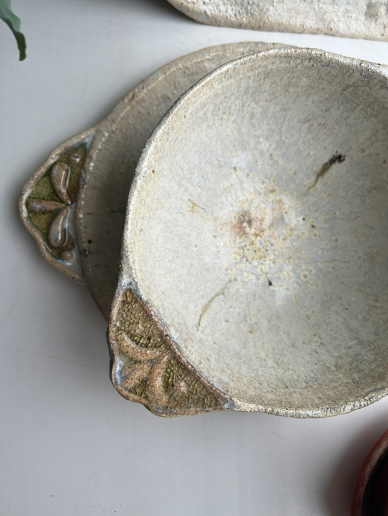 Салатник со стеклянными ручками