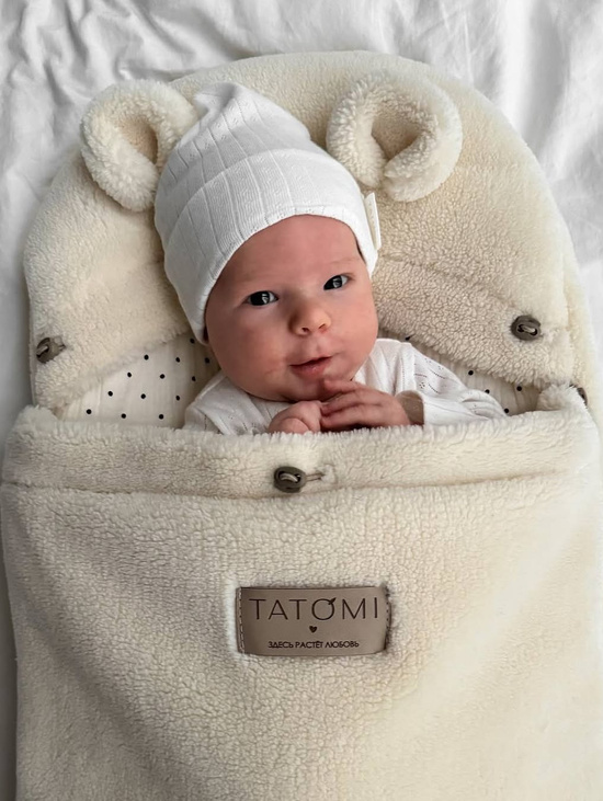 Комплект меховой 3 в 1 осень, зима: Кокон, комбинезон, чепчик