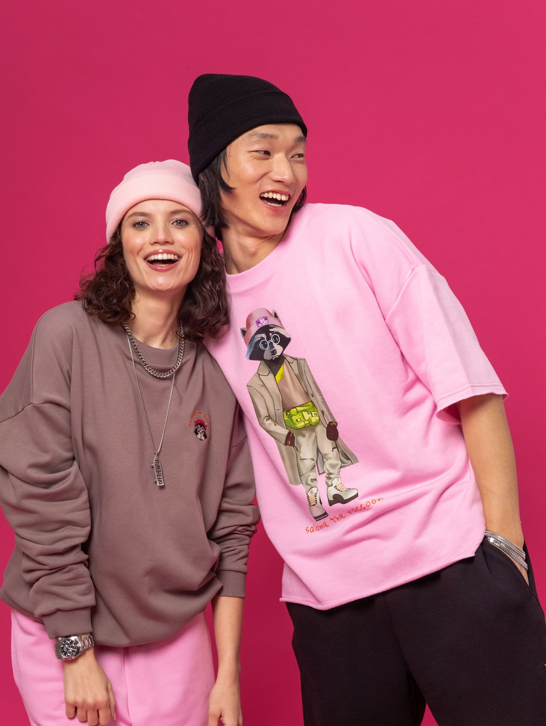 Свитшот SWEATSHIRT LONG SLEEVE RACCOON-WHITE VISON - фотография товара