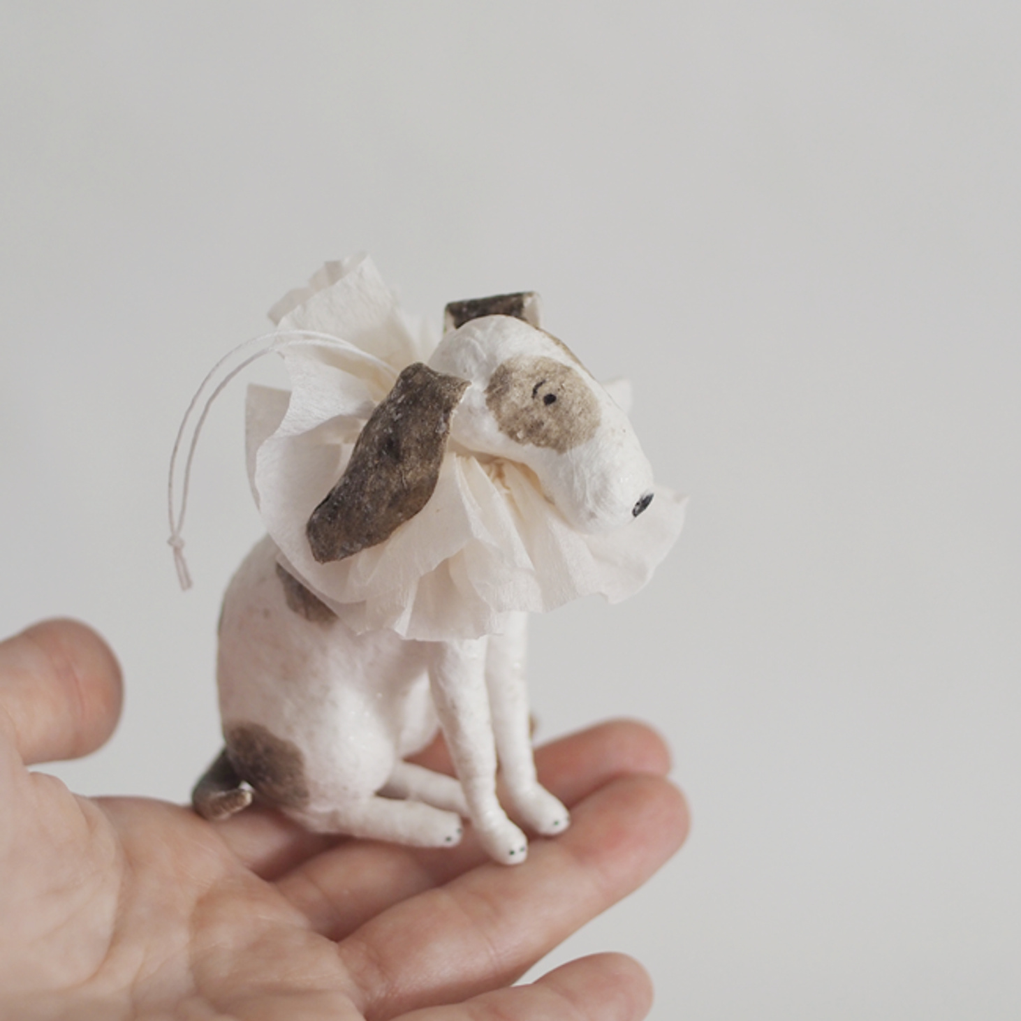 Ёлочная игрушка из ваты "Собака" - фотография товара
