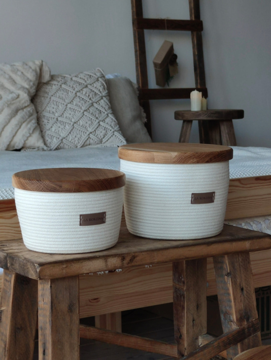 Корзина с деревянной крышкой "Wood collection"