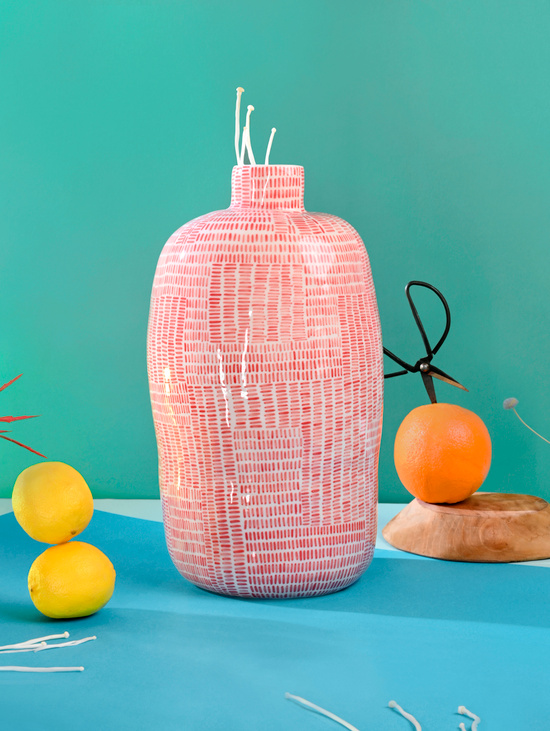 Ваза №1 Красный и белый