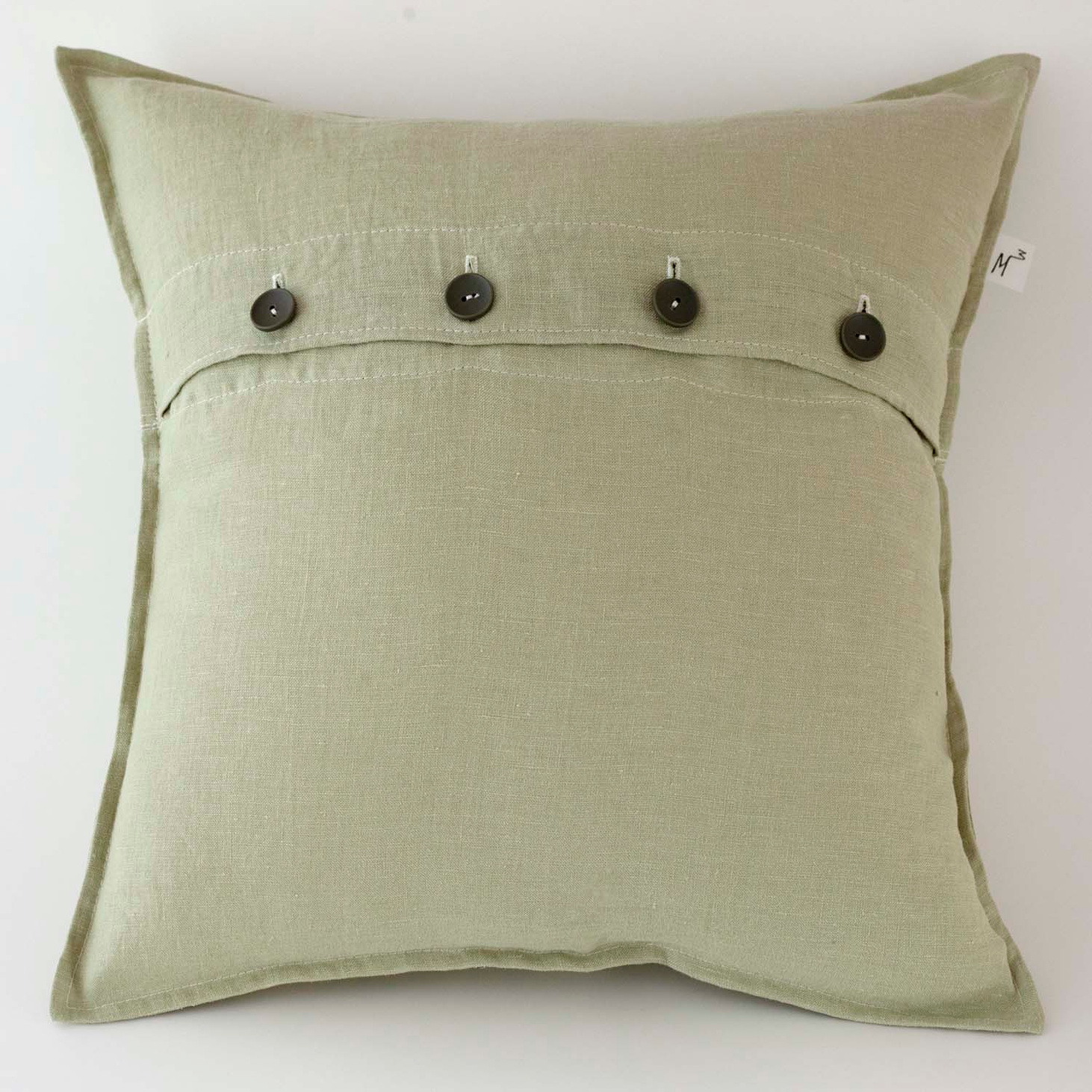 Декоративный чехол для подушки зеленый - фотография товара