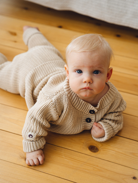 Вязаный костюм из 100% хлопка OBNIMI