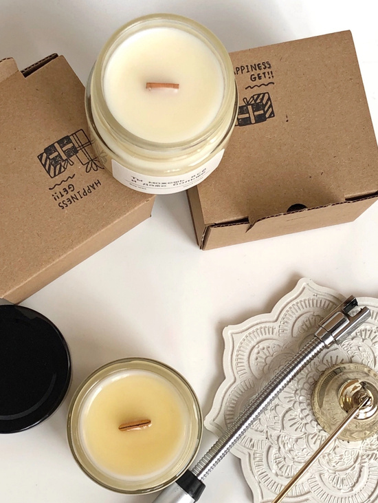 Ароматическая свеча «Наслаждайся», Зеленый чай с мятой и лимоном