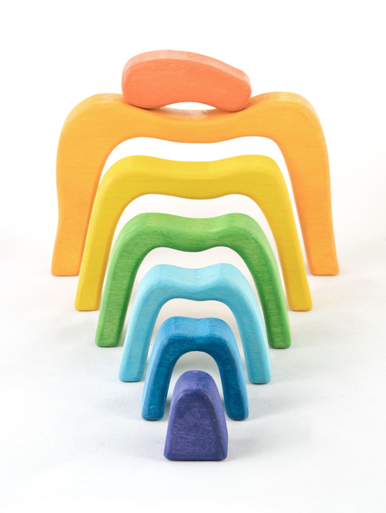 Конструктор балансир деревянный "Ворота-радуга"