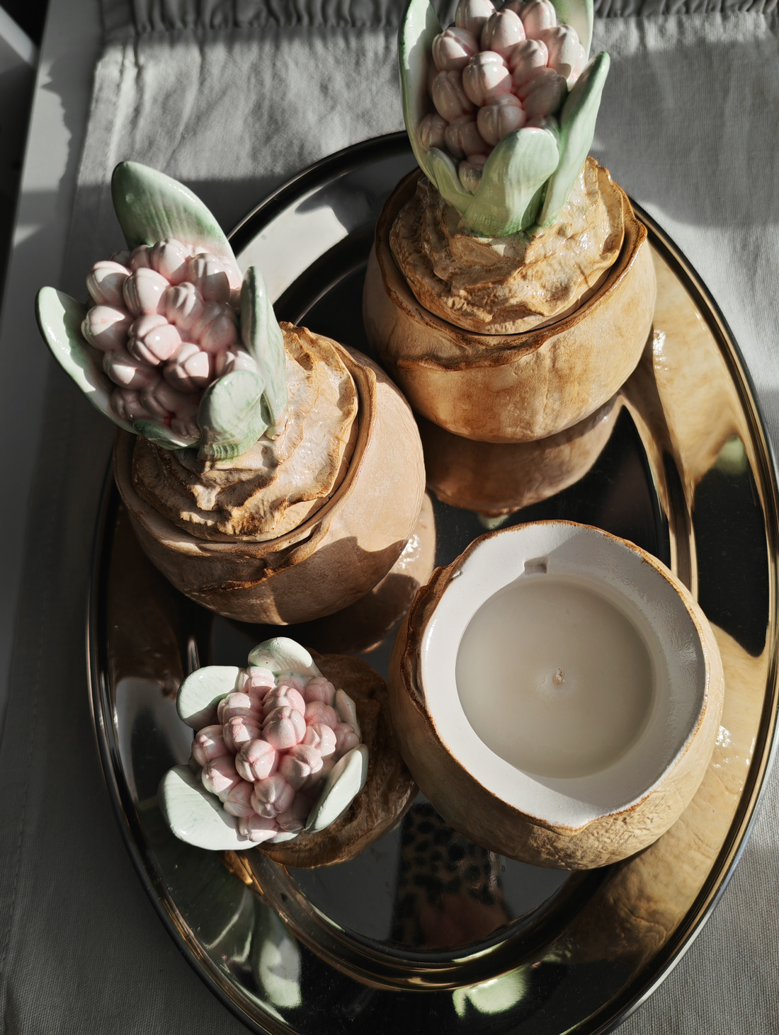 Свеча в подсвечнике "Гиацинт" - фотография товара