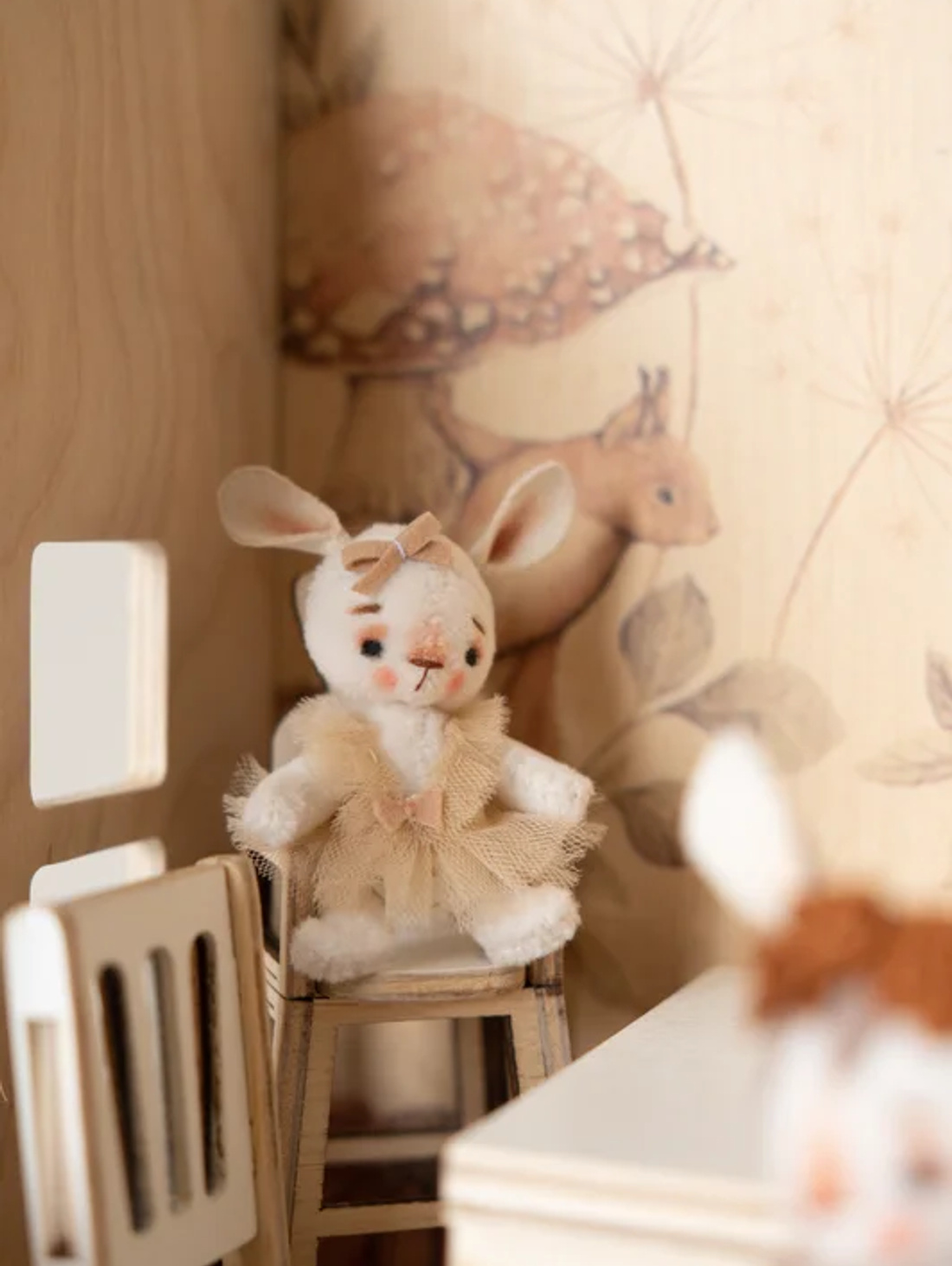 Игрушка "Миниатюрные Зайки" для кукольного домика - фотография товара