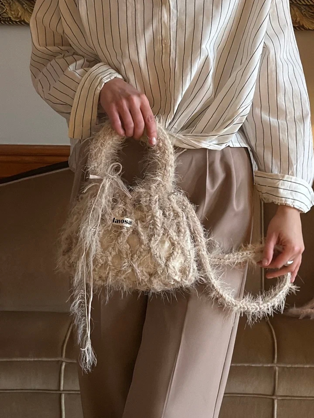 Сумка-авоська "Кофе с молоком" - фотография товара