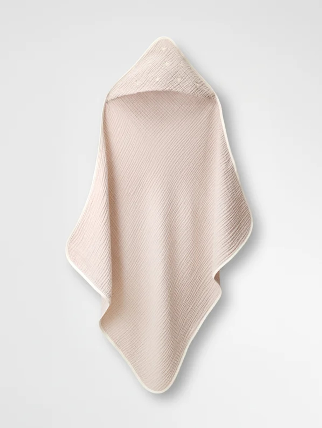 Муслиновое полотенце  с вышивкой "Звёздное небо" Пудра - фотография товара