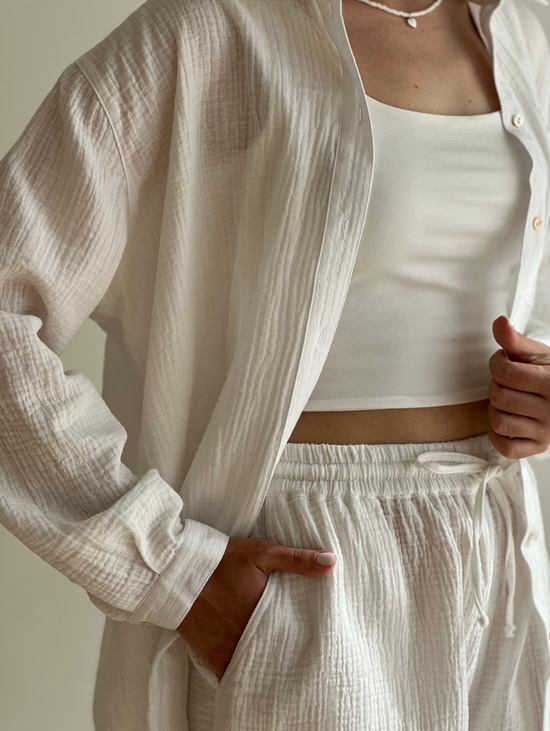 Рубашка из муслина Oversize
