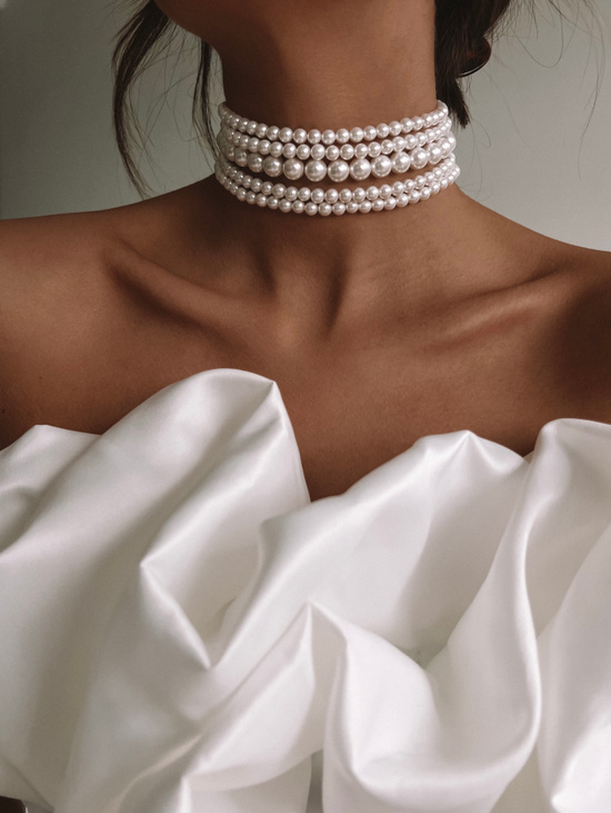 Чокер 5 рядов из бусин