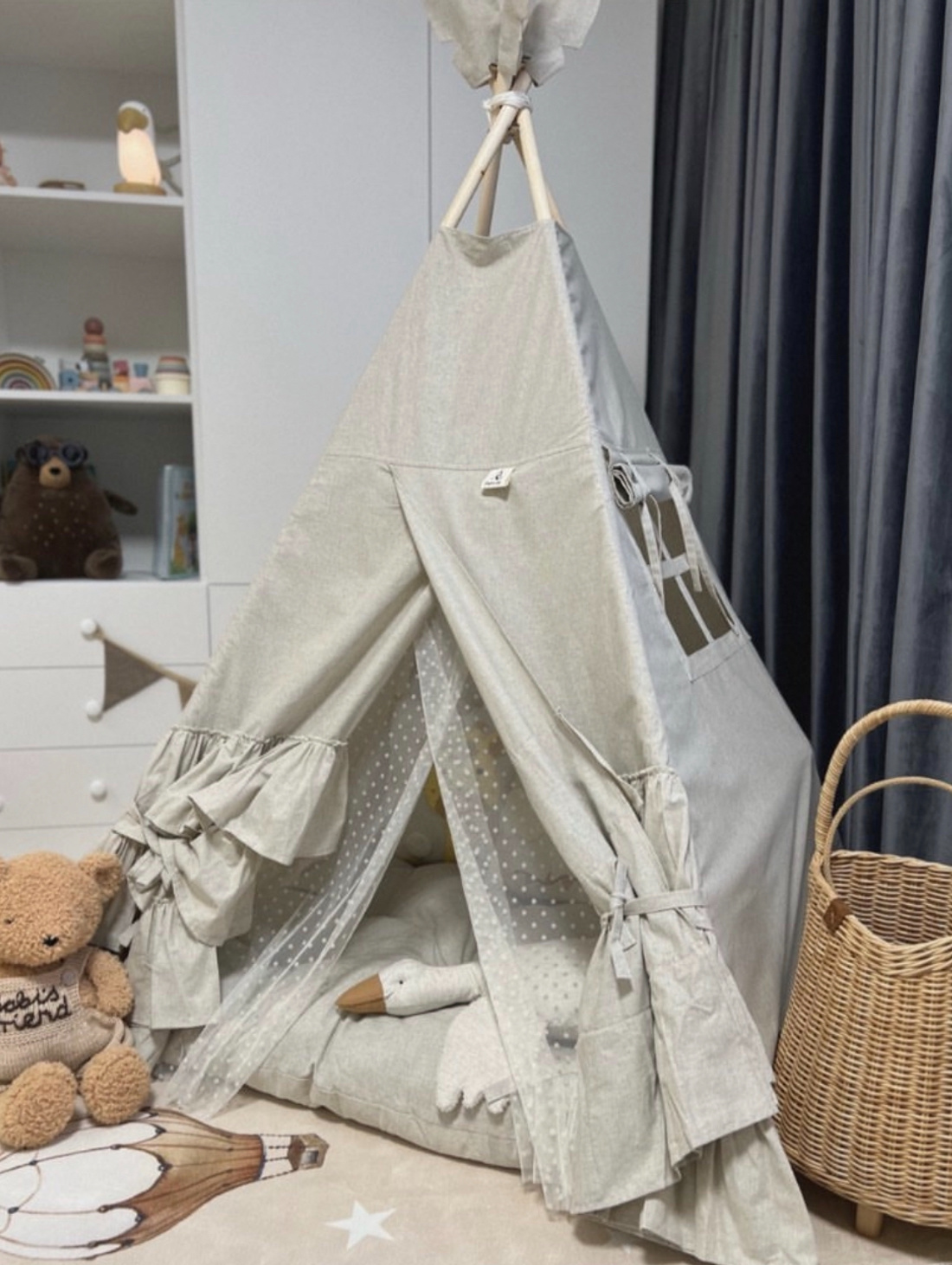 Вигвам с рюшами и тюлем - фотография товара