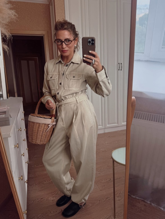 Плетеная сумка корзина в стиле Биркин