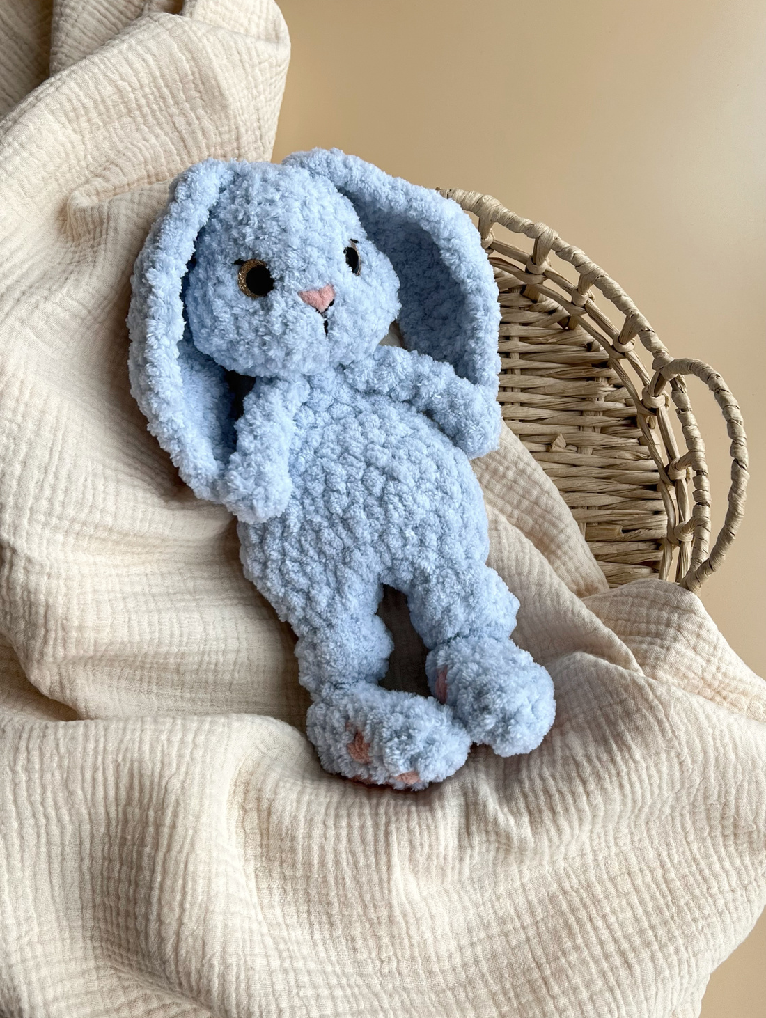 Игрушка Кролик серо-голубой - фотография товара