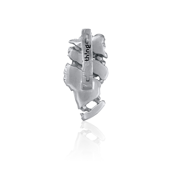 Серебряная моносерьга  с бриллиантами APOLLO EARRING