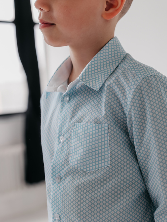 Рубашка для мальчика "Ромбы"