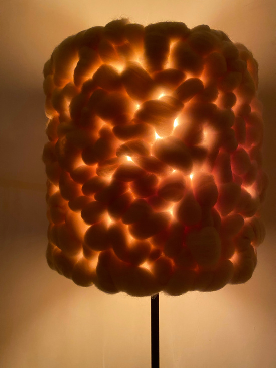 Торшер с абажуром из мериноса