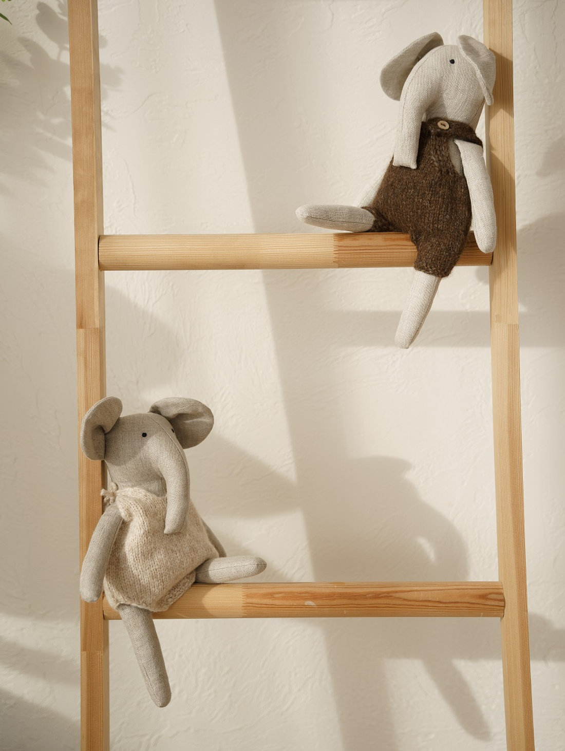 Cлон из льна в вязаном ромпере - фотография товара