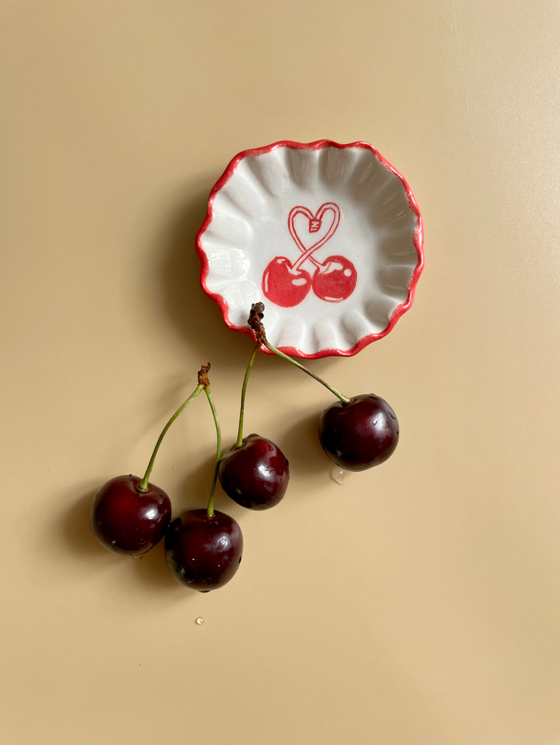 Блюдце для колец «Черешенки» - фотография товара