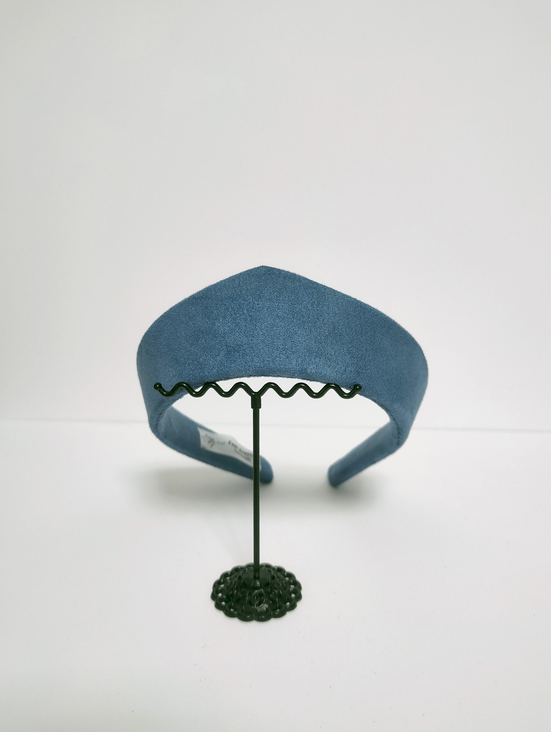 Ободок-кокошник "Джинс экозамша" - фотография товара