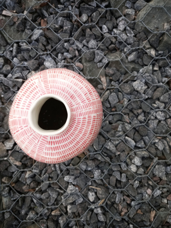 Ваза №1 Красный и белый