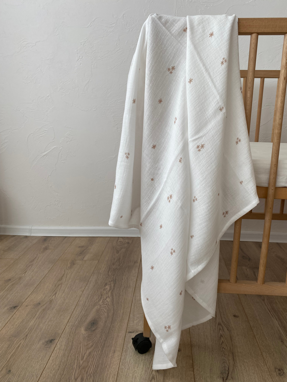 Муслиновая пеленка "Цветочки" - фотография товара