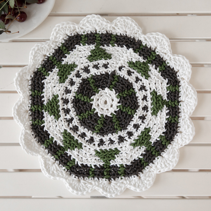 Салфетка трехцветная (белая) для сервировки/декора