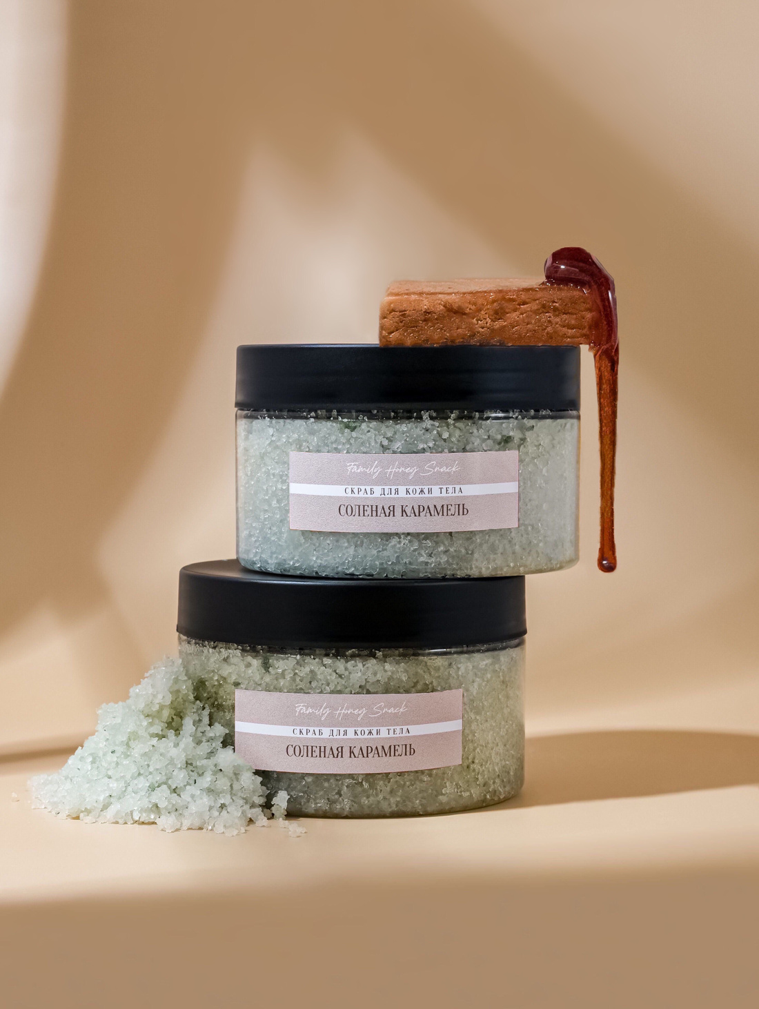 Скраб соляной "Соленая карамель" - фотография товара