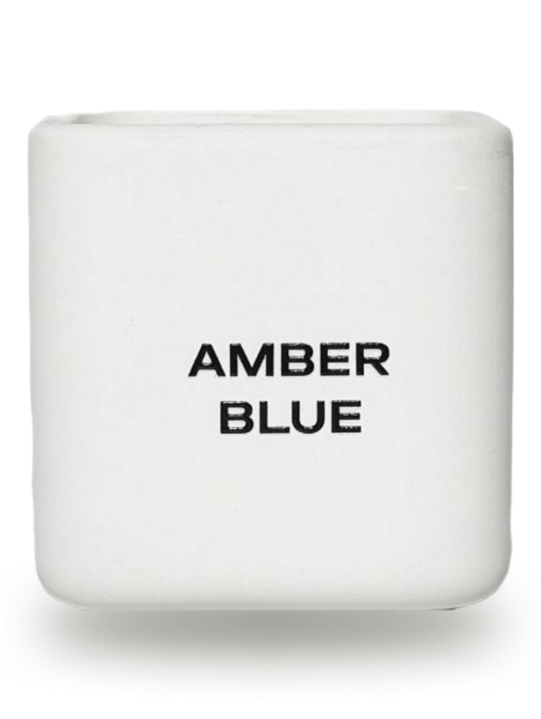 Парфюмированая аромасвеча AMBER BLUE, 100 мл. (белый стакан) - фотография товара