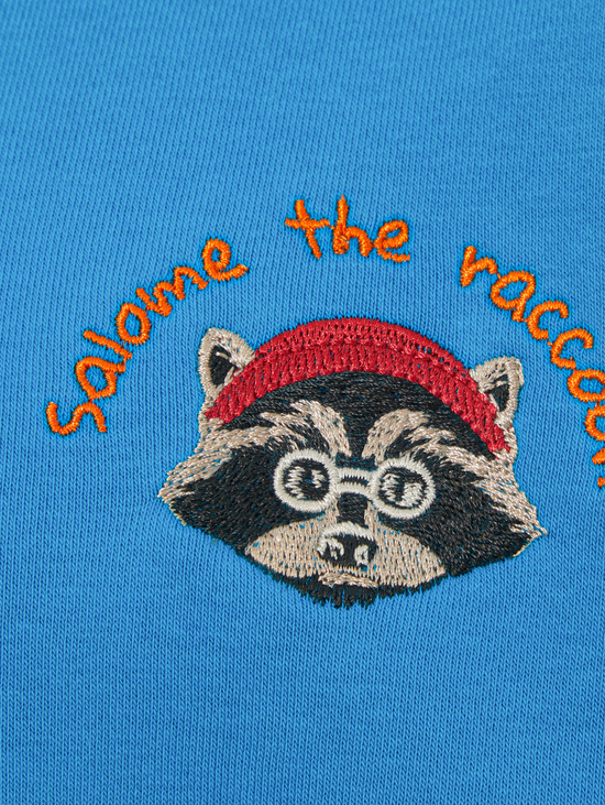 Свитшот SWEATSHIRT LONG SLEEVE RACCOON-WHITE BLUE