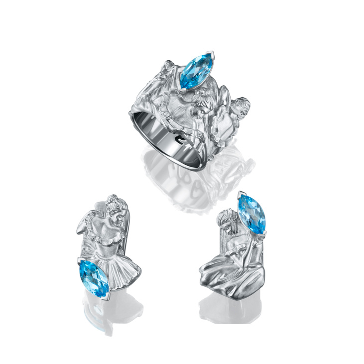 Серьги серебряные с топазами DEGA’S INSPIRATION EARRINGS