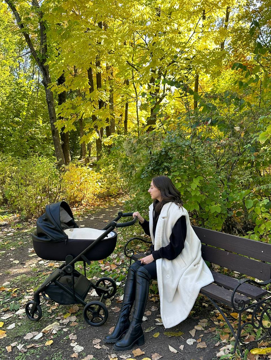 Комплект меховой 3 в 1 осень, зима: Кокон, комбинезон, чепчик