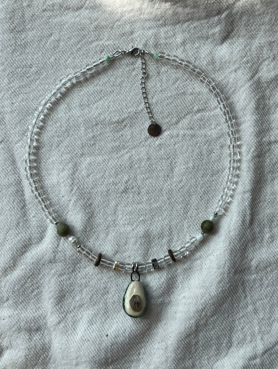 Колье «Авокадо» с керамической подвеской