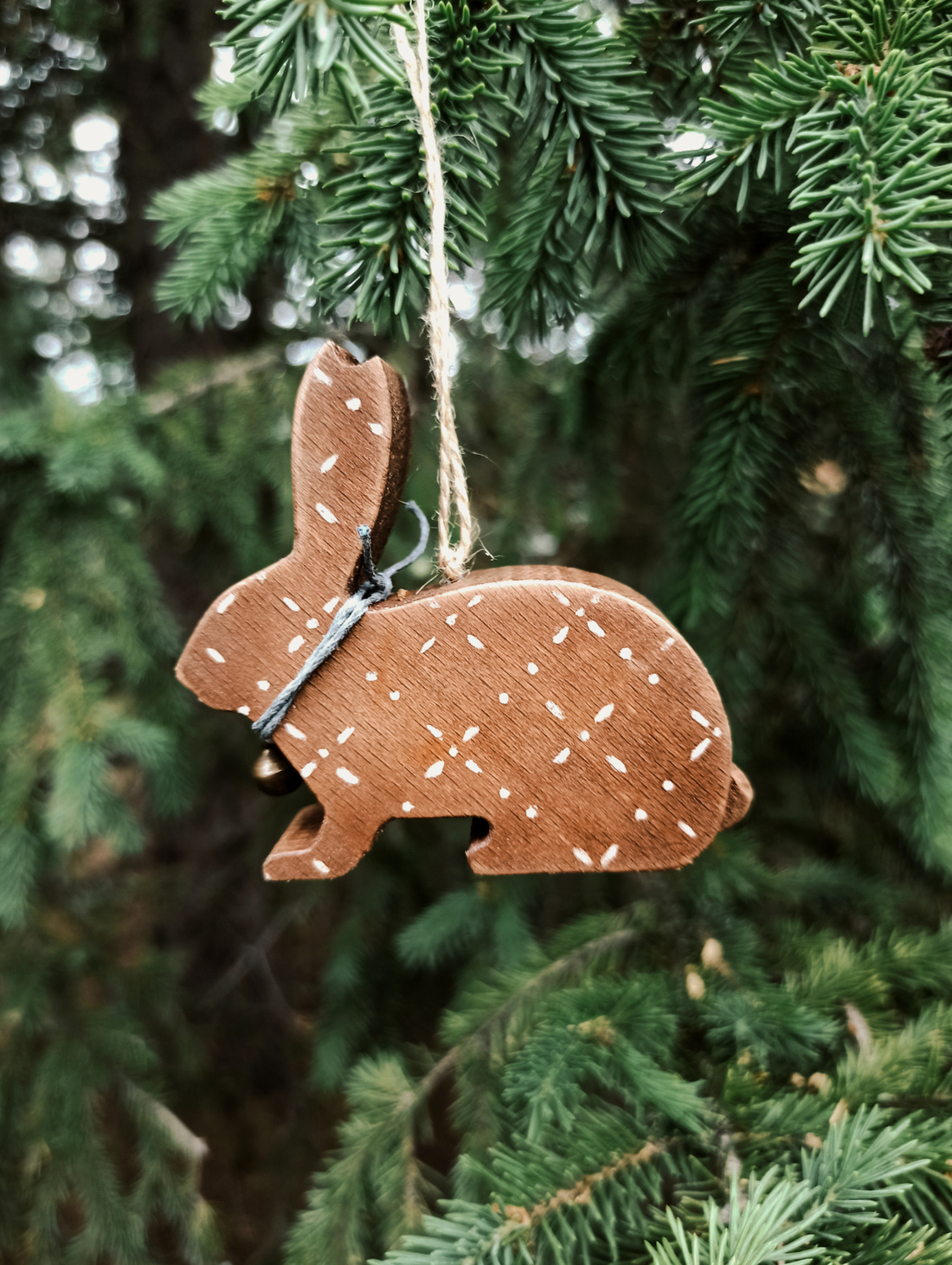 Елочная игрушка "Кролик большой Пряничный" - фотография товара