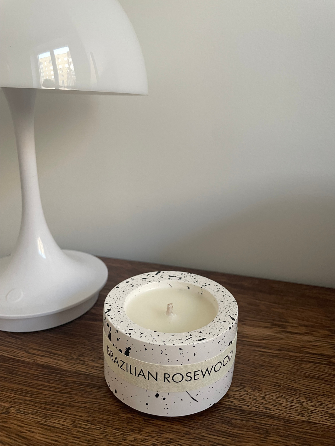 Свеча-шайба «BRAZILIAN ROSEWOOD» брызги - фотография товара