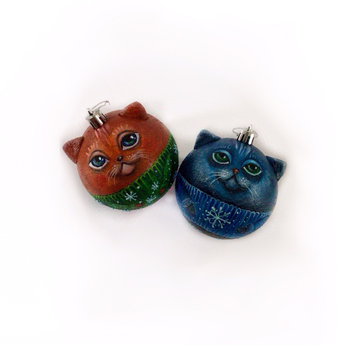 Елочный шар "Котик" - фотография товара