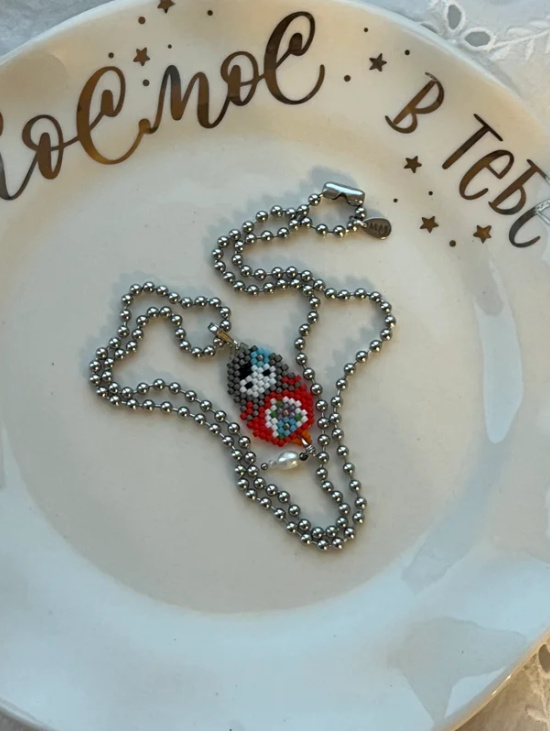 Колье с подвеской «Матрешка»