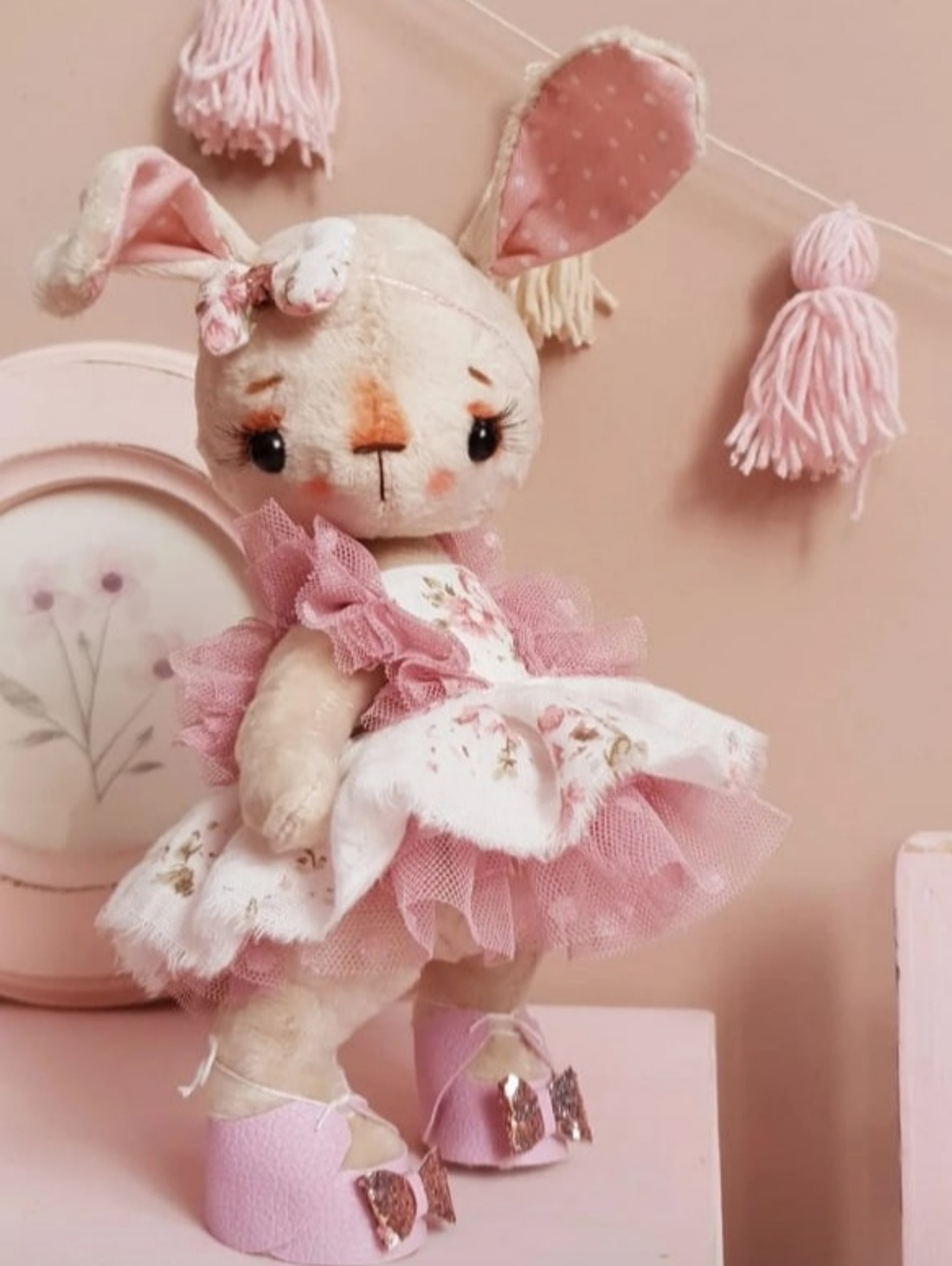 Игрушка "Зайка" в стиле тедди - фотография товара