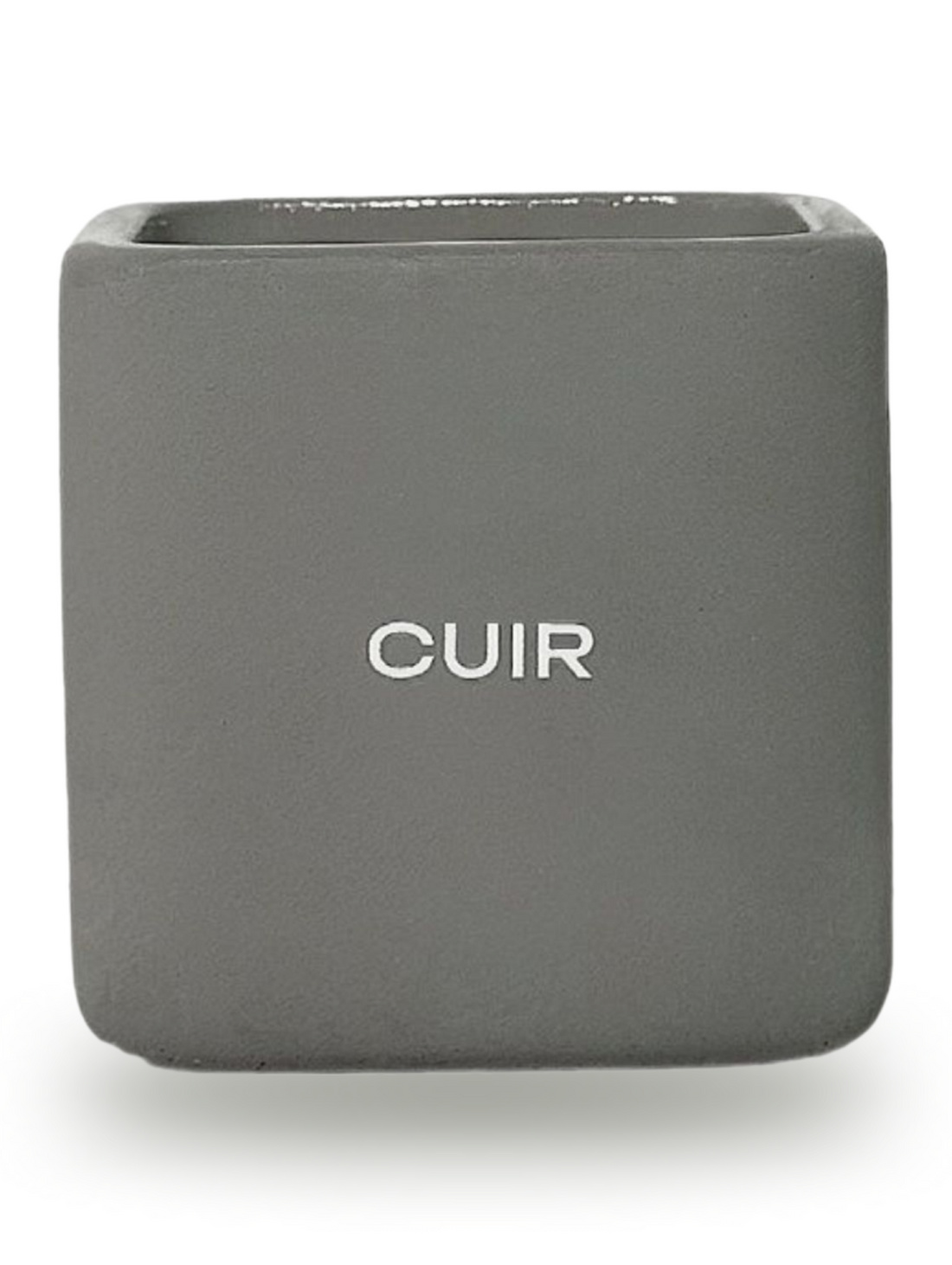 Парфюмированая аромасвеча CUIR, 100 мл. (серый стакан) - фотография товара