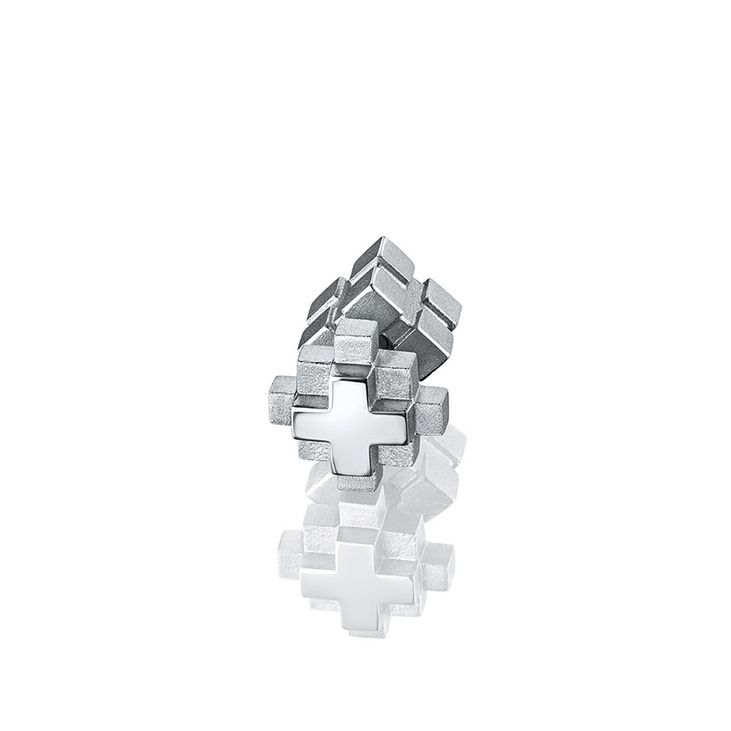 Серебряная пусета PIXEL MINI