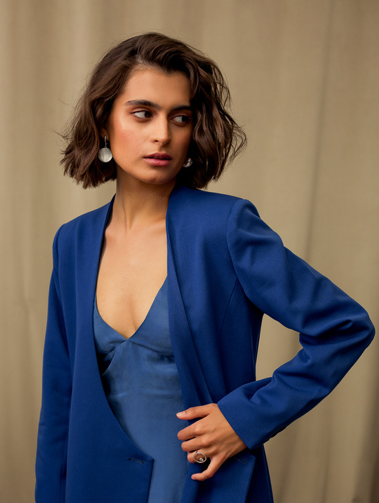 Жакет удлинённый (лазурь)