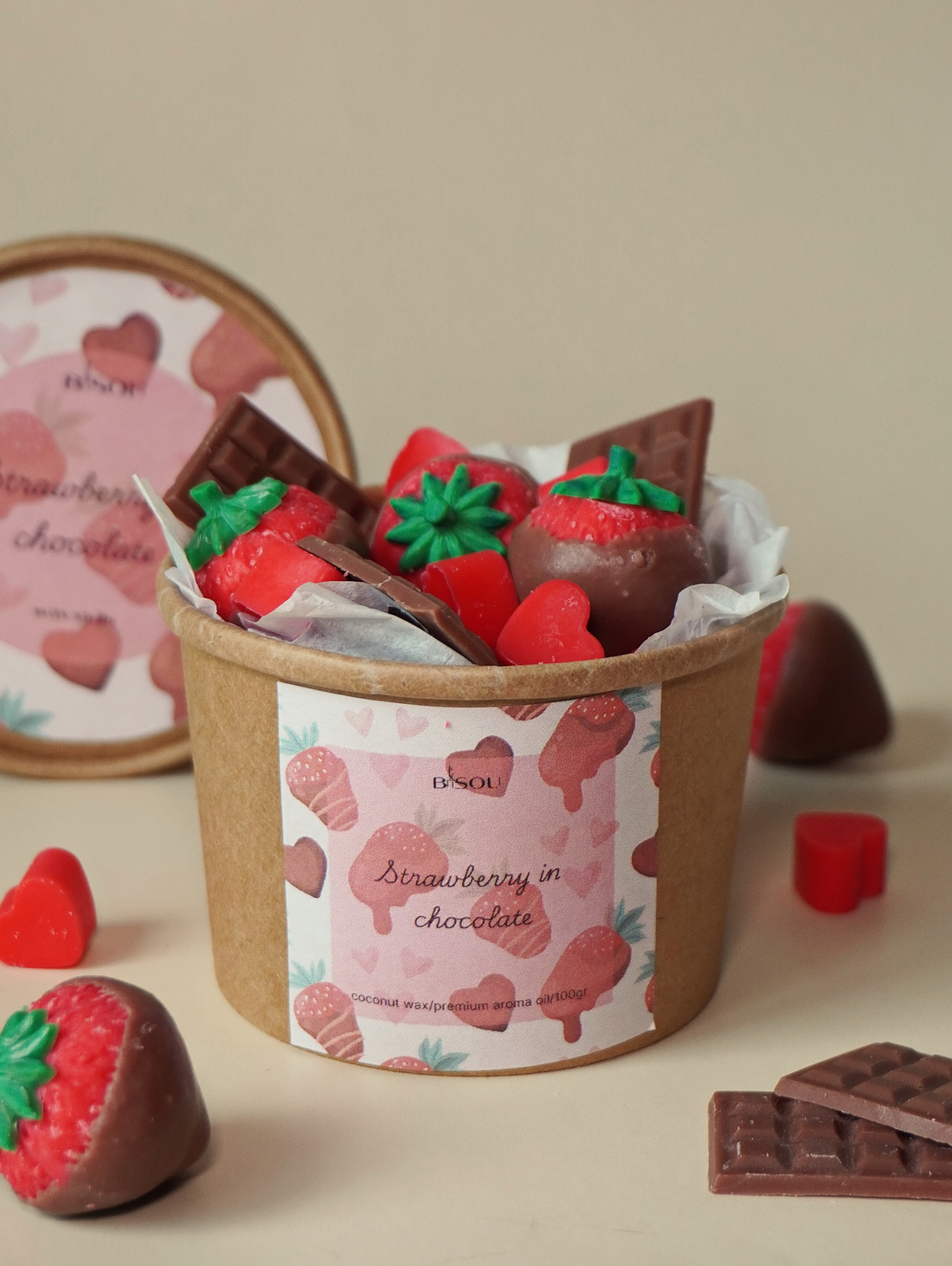 Мелтс (аромавоск, саше) "Клубника в шоколаде" для аромалампы - фотография товара